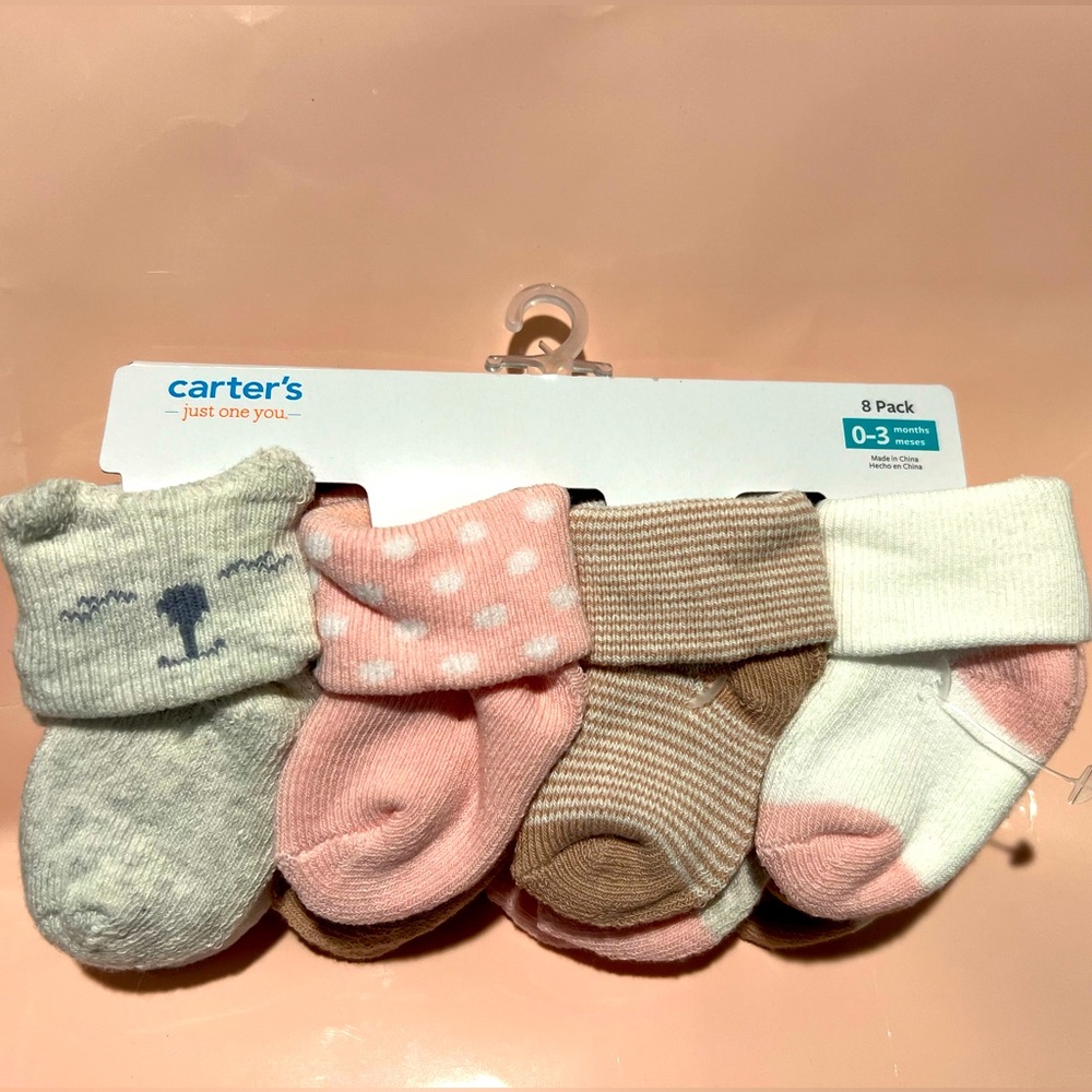 Carters baby girls 0-3month socks